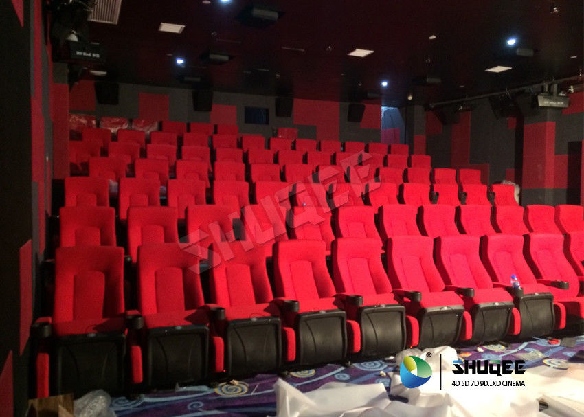 China High Tech Movie Theater Seats 3D Movie Cinema With Flat / Arc / Curved Screen System factory