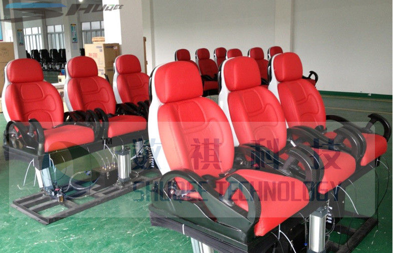 China 6DOF Red Motion Theater Chair Hydraulic / Vibration with Special Effect factory