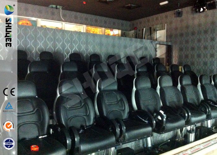 Genuine Leather Convenient 6D Movie Theater With 3DOF Motion Chairs 0