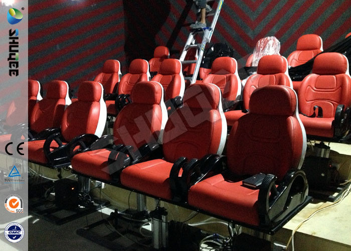 China Red Hydraulic Mobile Theater Chair For 7D Movie Theater 1 Year Guaranty factory