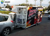 CE Mobile 5D Cinema Roller Coaster Trailer With Cabin 6 Seats Luxury Chair