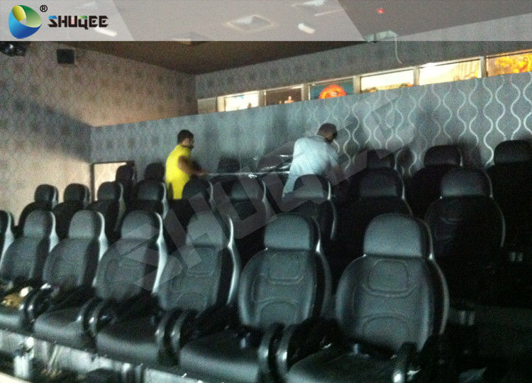 Indoor 3 Seater Shooting Gun Game 7D Cinema Movie Theater Interactive Machine 0