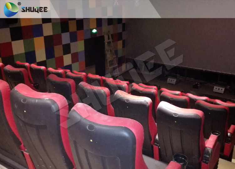 Extraordinary Sound Vibration 4D Movie Theater With Black Vibration Chairs