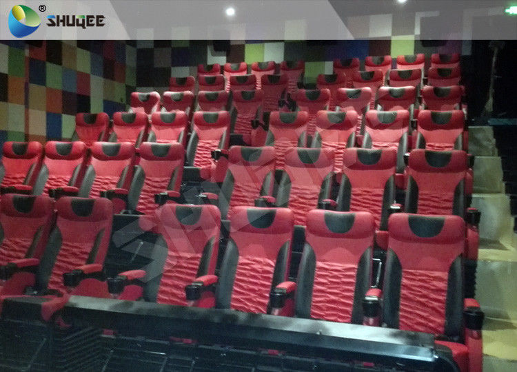 Extraordinary Sound Vibration 4D Movie Theater With Black Vibration Chairs