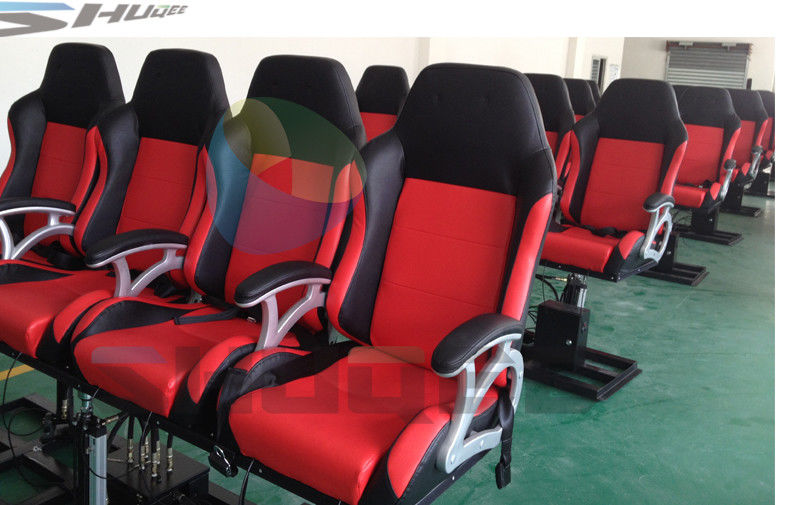 Exclusive Red Sound Vibration Motion Chairs 4D Cinema System With Special Effect