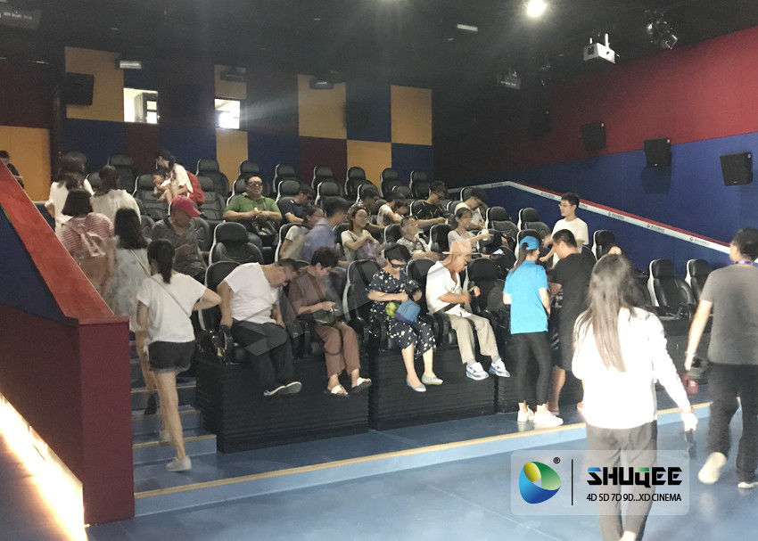 China 24 Seats 5D Theater System With Electric Motion 5D Chair Play Roller Coaster Film In Mall factory