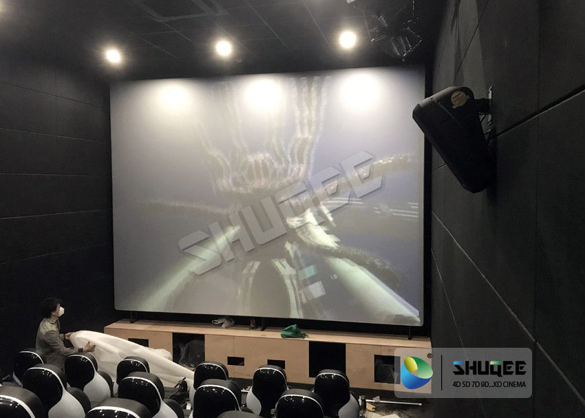 China Unique Electric Motion 4D Cinema Seats With Curve And Ring Screen / 4D Movie Ride factory
