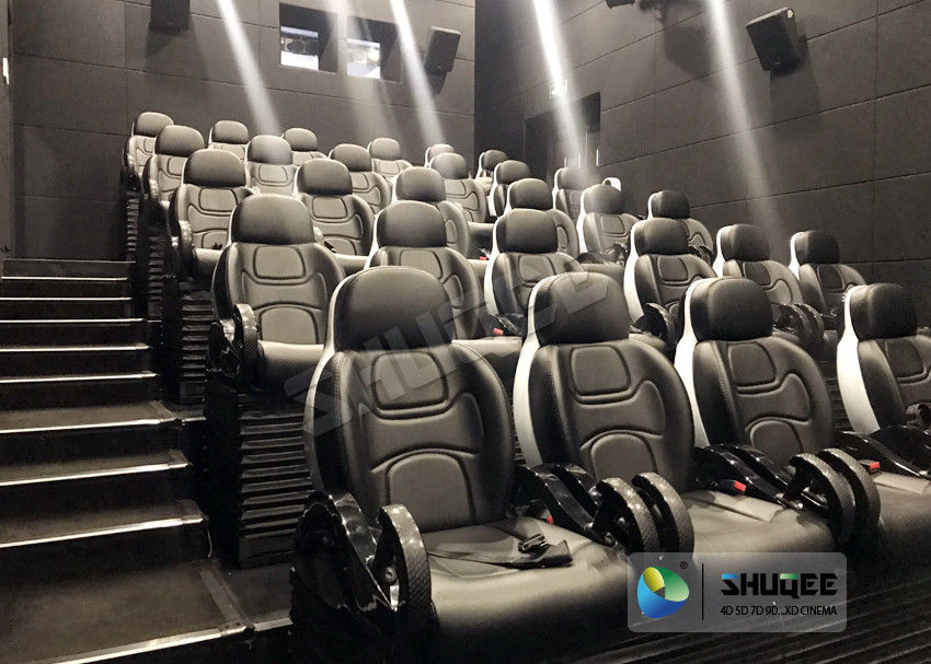 China Novel Motion 5D Cinema Equipment With Luxurious Armrest Seats 2 Years Warranty factory