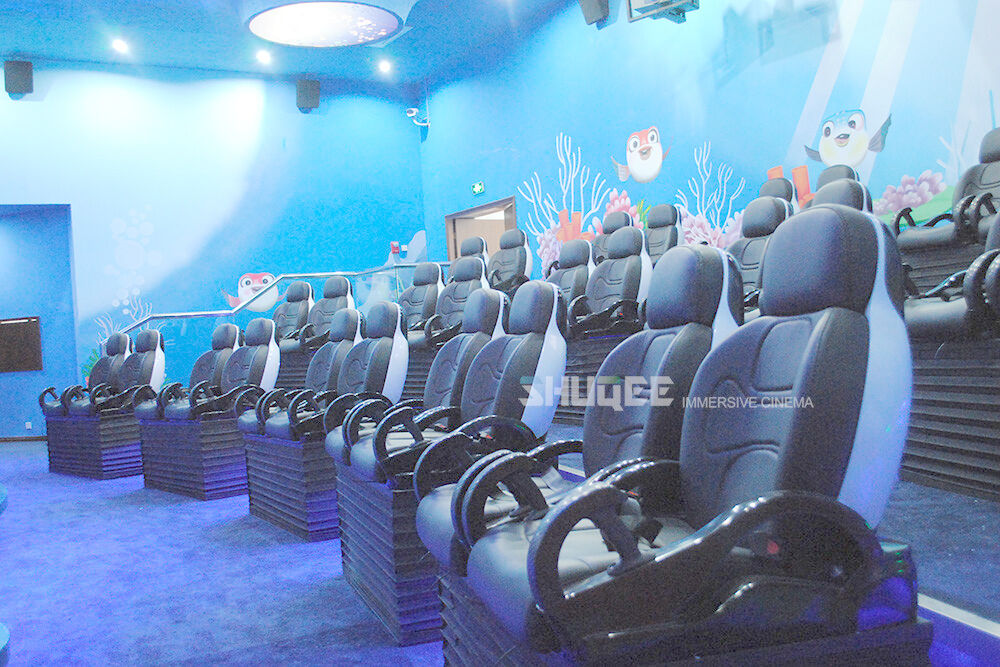 China Sea World 5D Dynamic Cinema Amusement Park 12 Kinds Attractive Special Effects factory