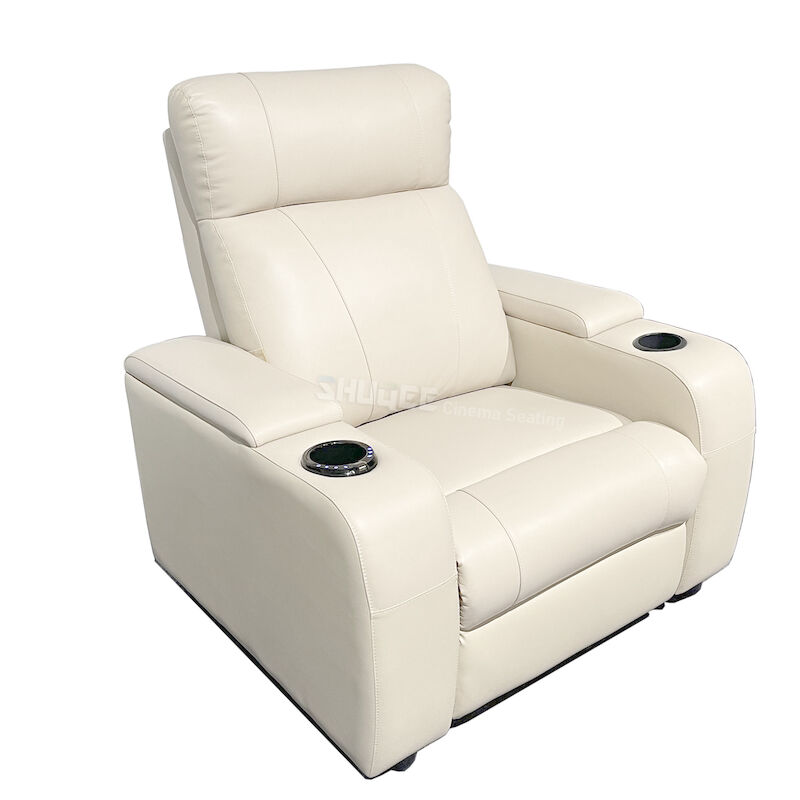 All Home Theater Equipment Supply VIP Leather Cinema Sofa With Cup Holder Available Colors
