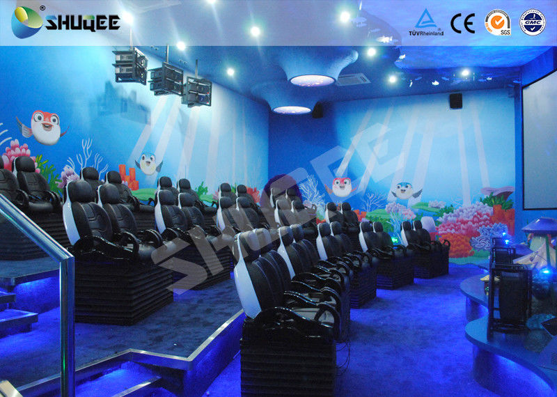 China Interesting 3 Degrees Of Freedom Interactive Mobile 5D Cinema Chair With Luxury Genuine Leather factory
