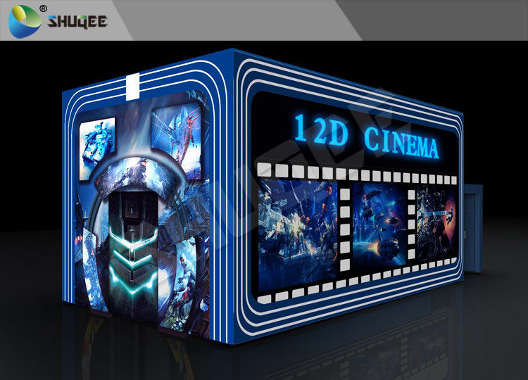 China Entertainment Virtual 12D Cinema XD Theatre Cabin With 3DOF Eletric Chairs factory